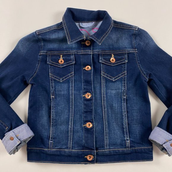 Vineyard Vines Denim Jean Jacket Girls Small Size 7-8 - Picture 5 of 9